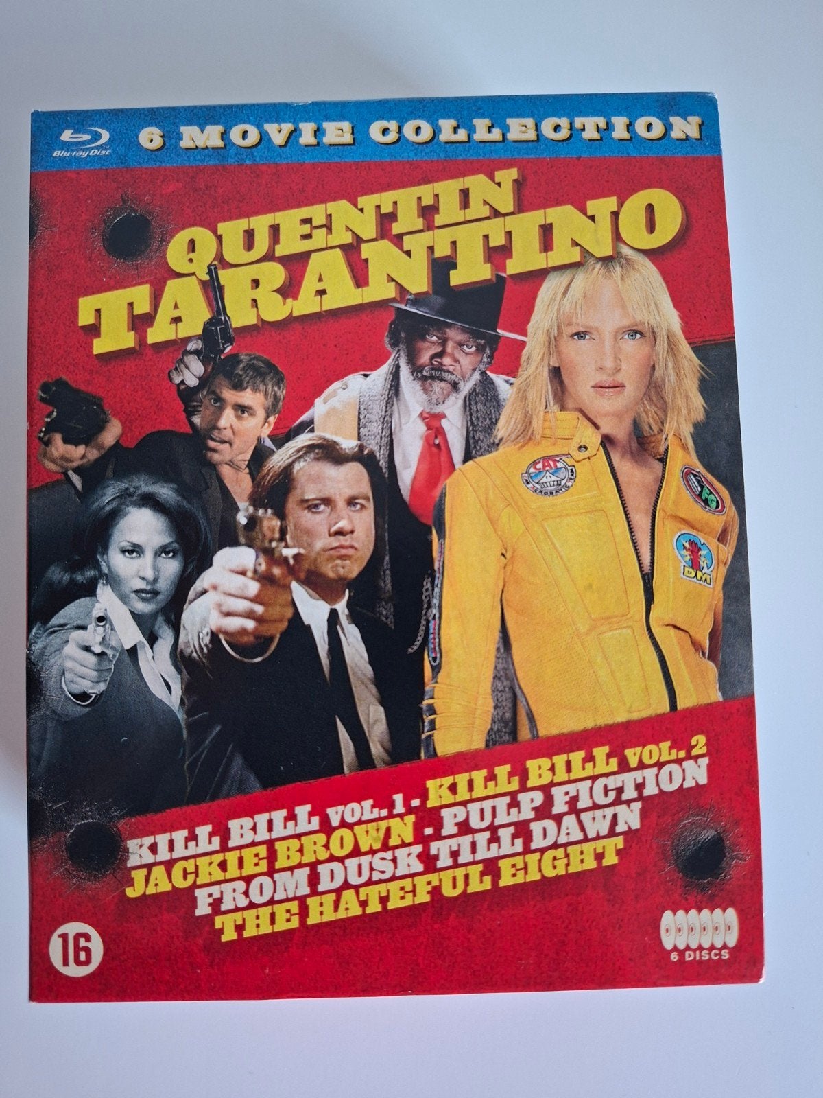 6 topfilms van Quentin Tarantino op blu-ray, Nederlands, Ophalen of Verzenden, Blu-ray, Audio