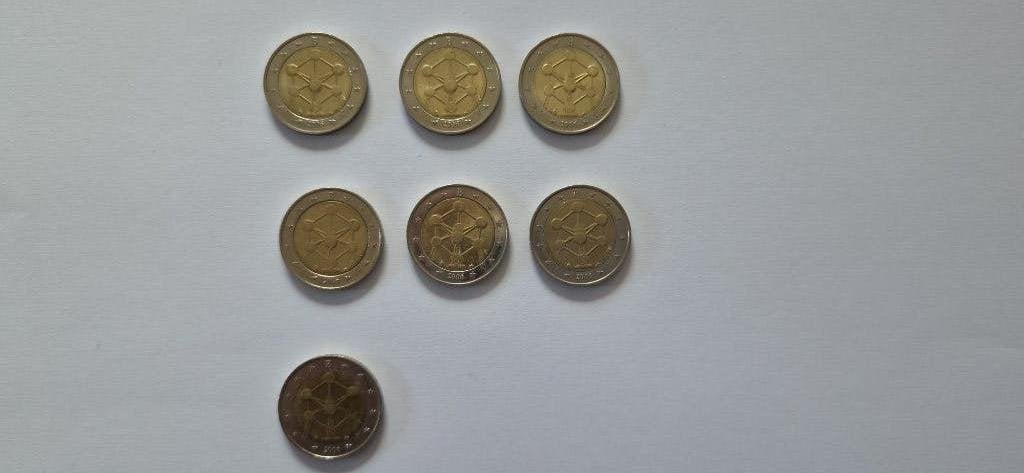 7 x 2 euros Atomium belge 2006, Timbres & Monnaies, Enlèvement ou Envoi, Belgique, 2 euros, Monnaie en vrac