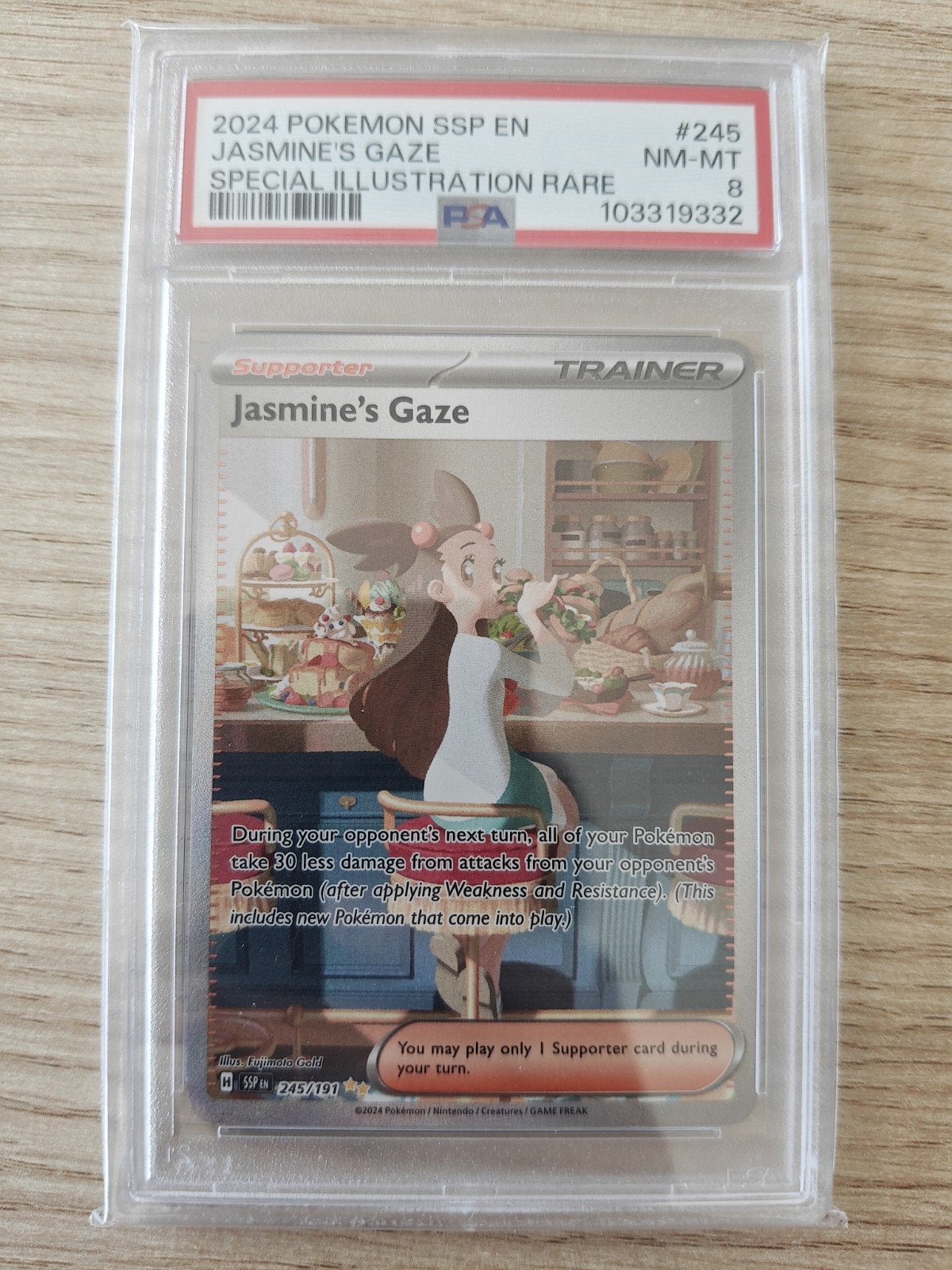 Carte Pokémon PSA 8 #245 Jasmine's Gaze, Enlèvement ou Envoi, Neuf, Cartes en vrac, Foil