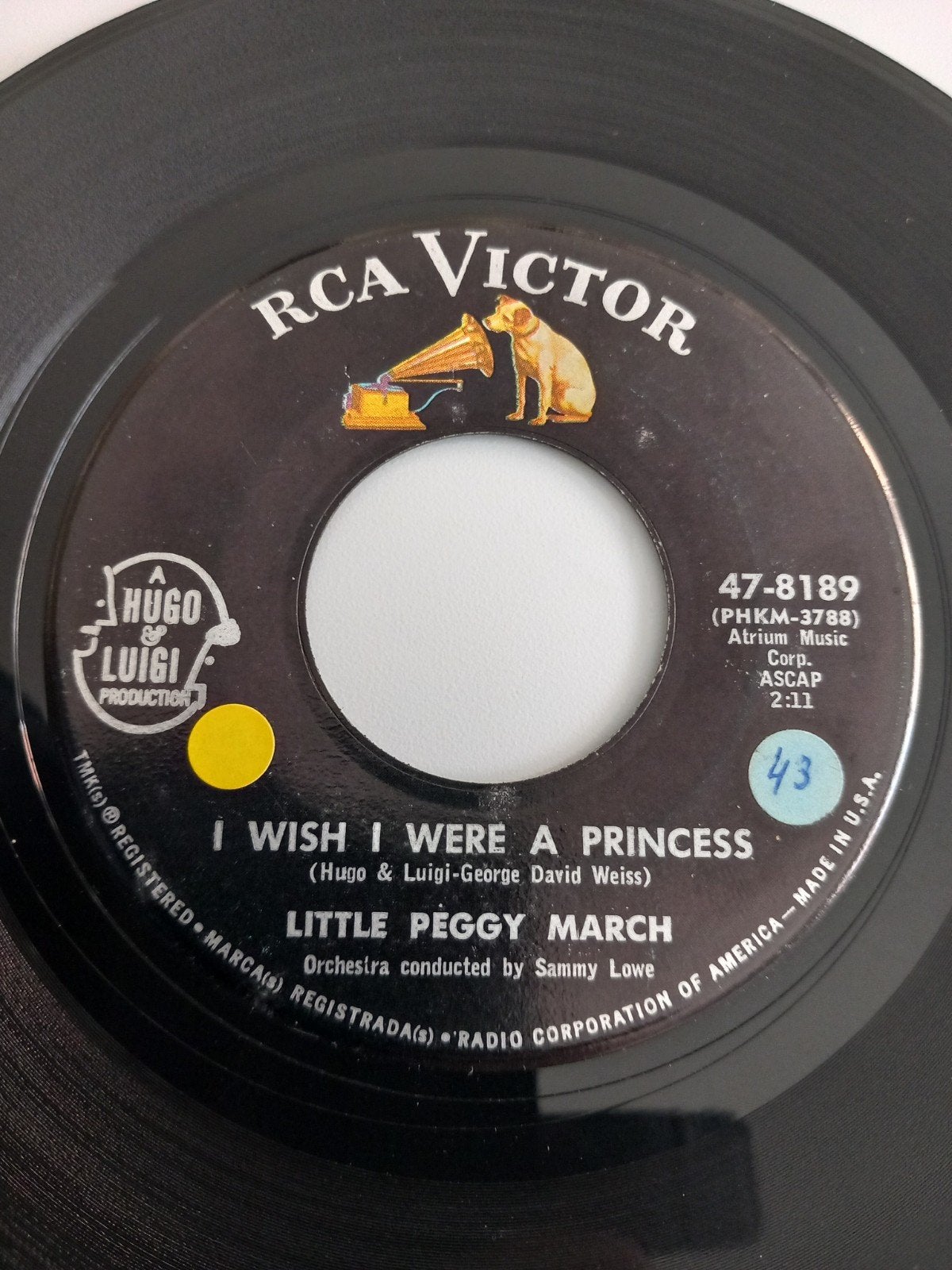 LITTLE PEGGY MARCH. I WISH I WERE A PRINCESS. OLDIES US 45T, Cd's en Dvd's, Vinyl Singles