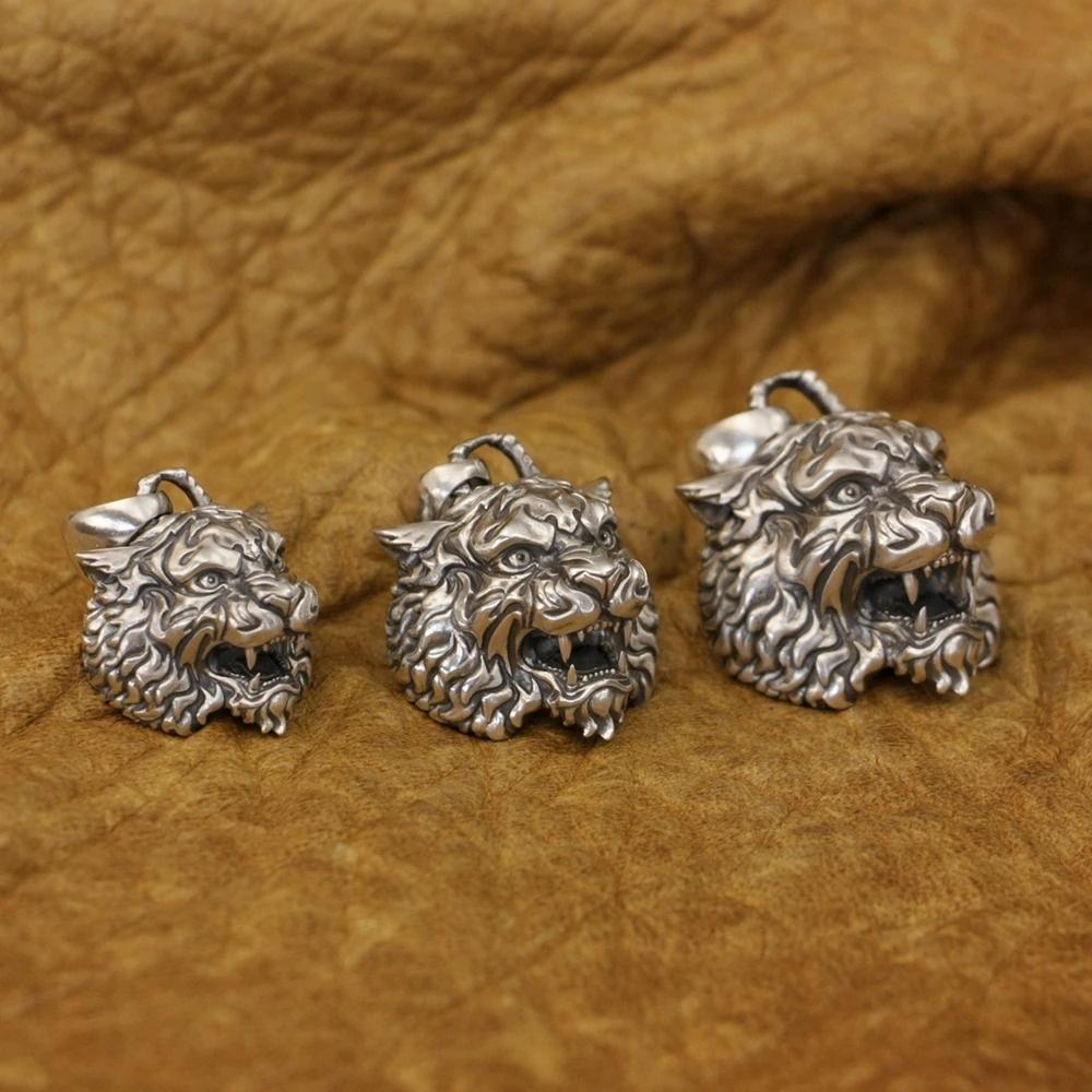 Tijger hanger in 3 maten - 925 zilver, Verzenden, Nieuw, Zilver, Dier