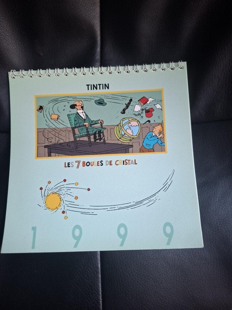 Calendrier Tintin 1999, Enlèvement, Tintin, Comme neuf, Ustensile
