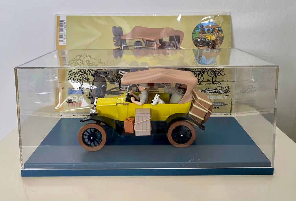 Kuifje auto’s - Gele Ford Afrika - 1:24, Ophalen of Verzenden, Kuifje, Zo goed als nieuw