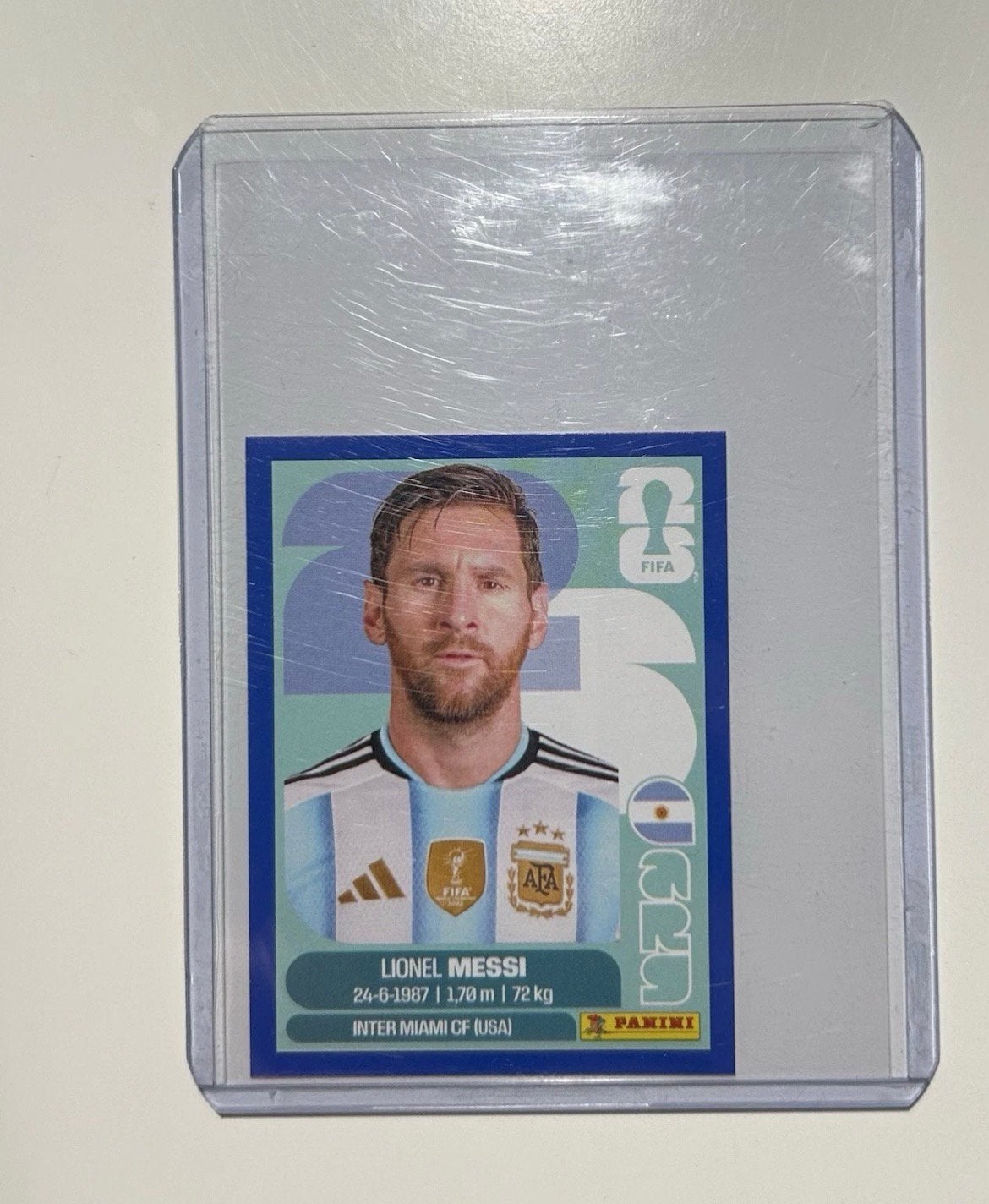 Panini messi zeer zeldzame met blauwe rand, Verzamelen, Ophalen of Verzenden, Nieuw