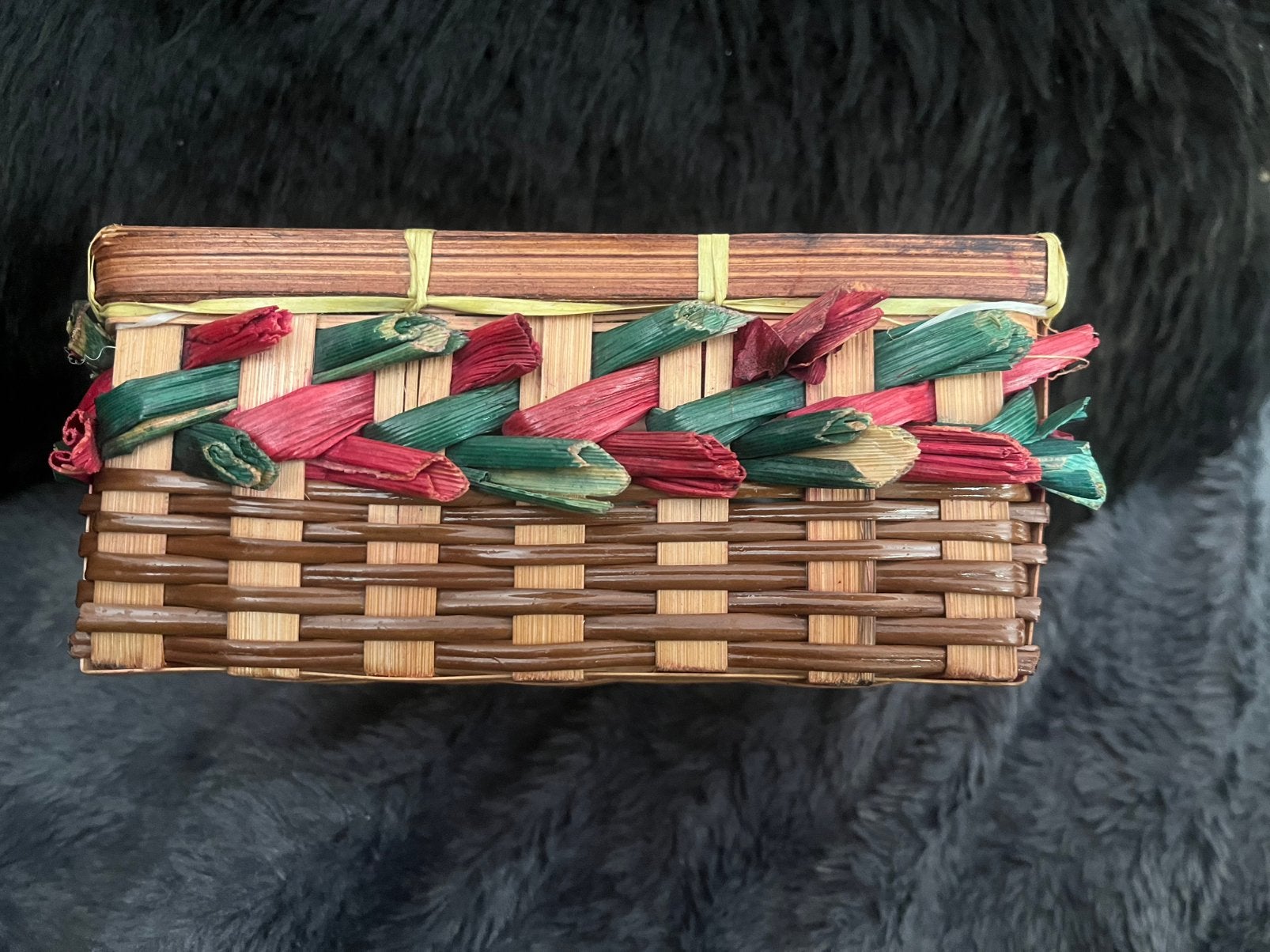 Mooi klein rieten mandje - 15,5 cm x 12 cm, Ophalen, Mand, Zo goed als nieuw, Riet