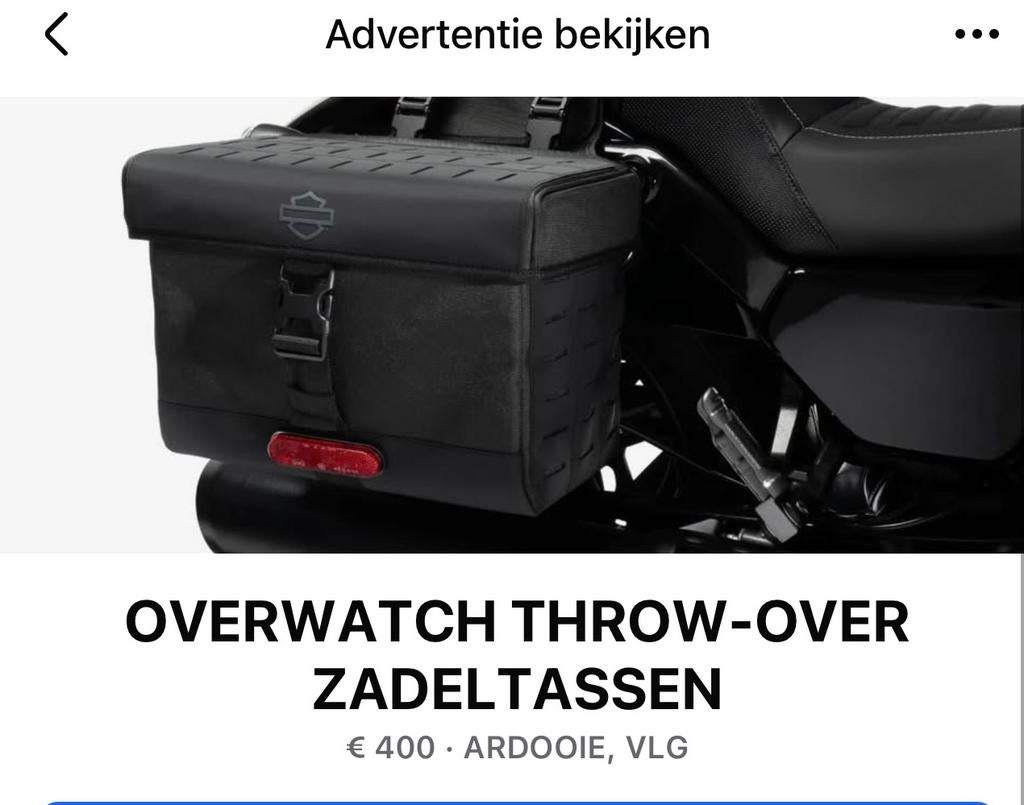 Zadeltassen moto, Motoren, Ophalen, Zo goed als nieuw