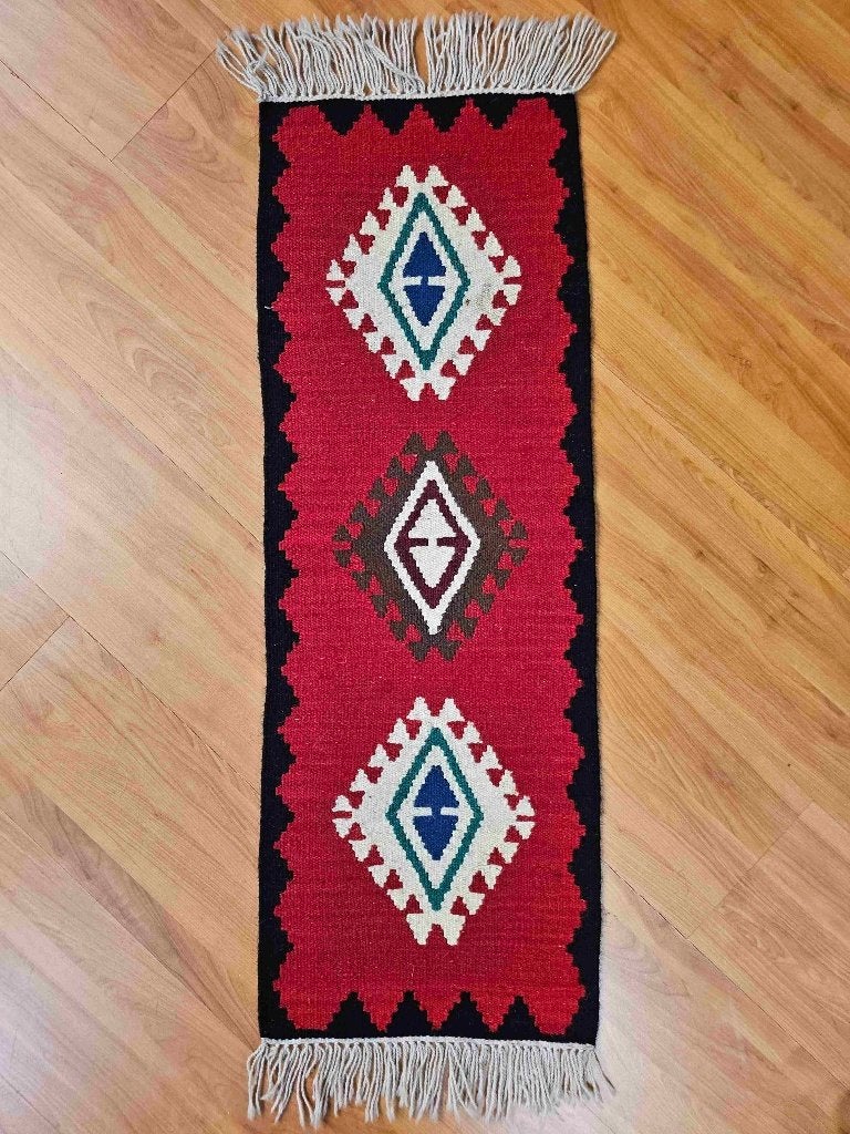 Kelim loper 98/35 cm, Verzenden, Gebruikt, Blauw, Overige stijlen