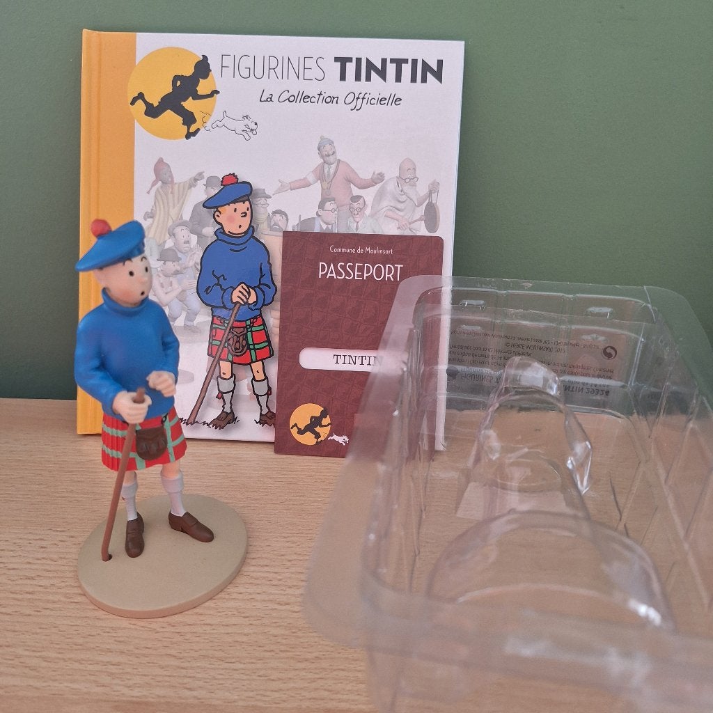Figurine de Tintin+livre+certificat, Collections, Enlèvement ou Envoi, Tintin, Neuf