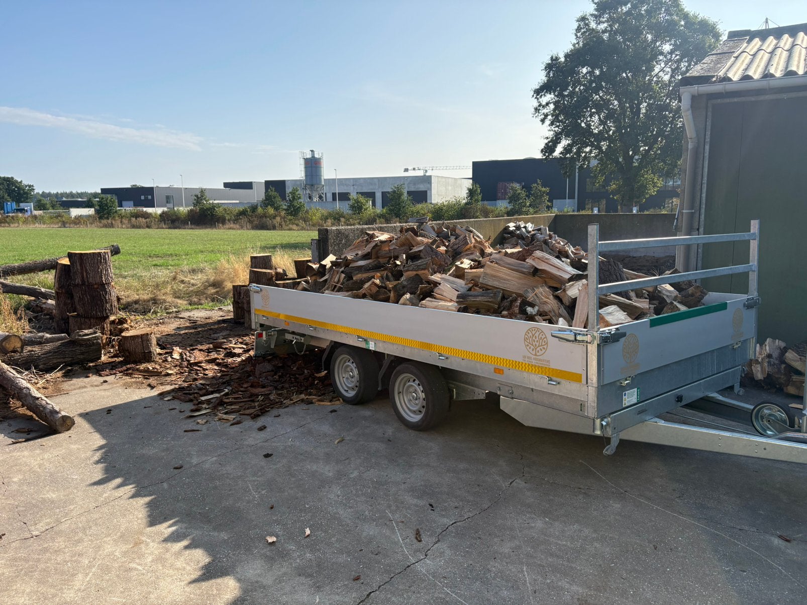 Bandhout 50% inlandse eiken 50% franse den, Tuin en Terras, Brandhout, Ophalen, Eikenhout