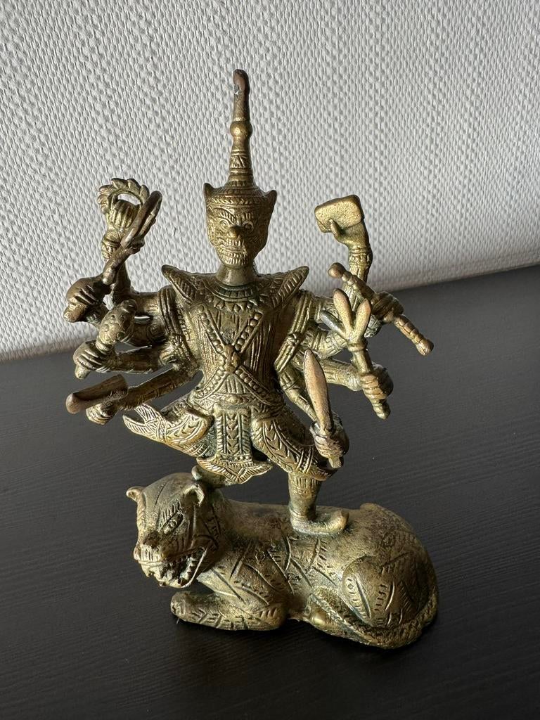 Vintage Hindoe Beeld Maa Durga, Ophalen of Verzenden, Gebruikt