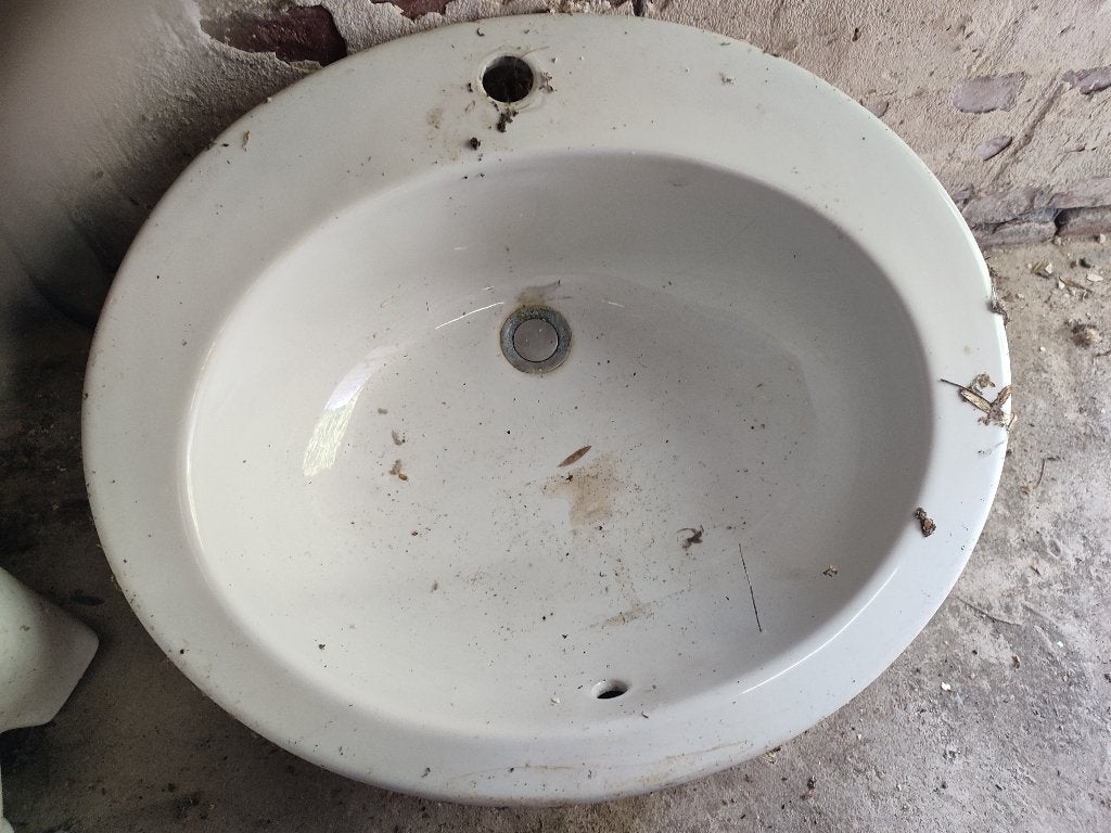 Lavabo inbouw, Doe-het-zelf en Bouw, Ophalen, Gebruikt, Wastafel