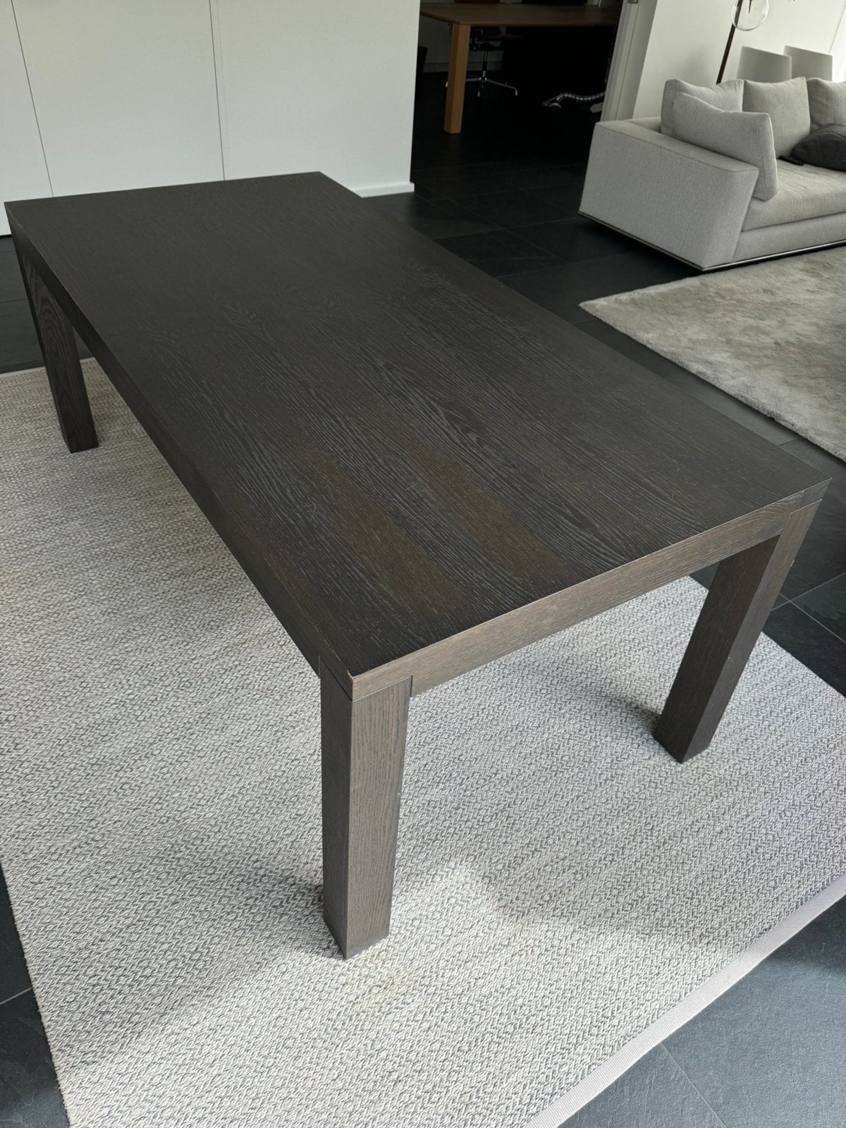 Donker bruin houten tafel, Ophalen, Gebruikt, 50 tot 100 cm, Vijf personen of meer