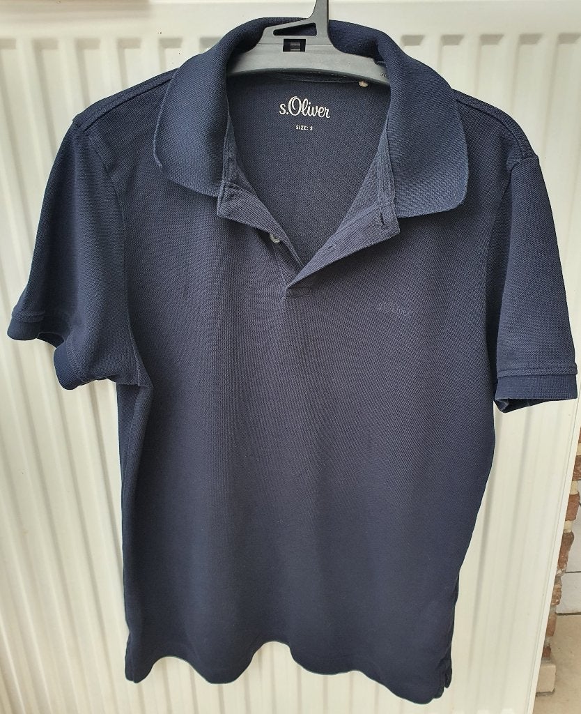 Blauwe polo-shirt van S.Oliver maat XS/S, Kleding | Heren, Polo's, Blauw, Ophalen of Verzenden, S.oliver, Gedragen