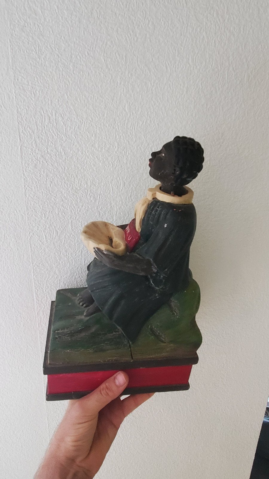 Vintage missiespaarpot “Dank U” met werkend knikmechanisme, Antiek en Kunst, Kunst | Niet-Westerse kunst, Ophalen