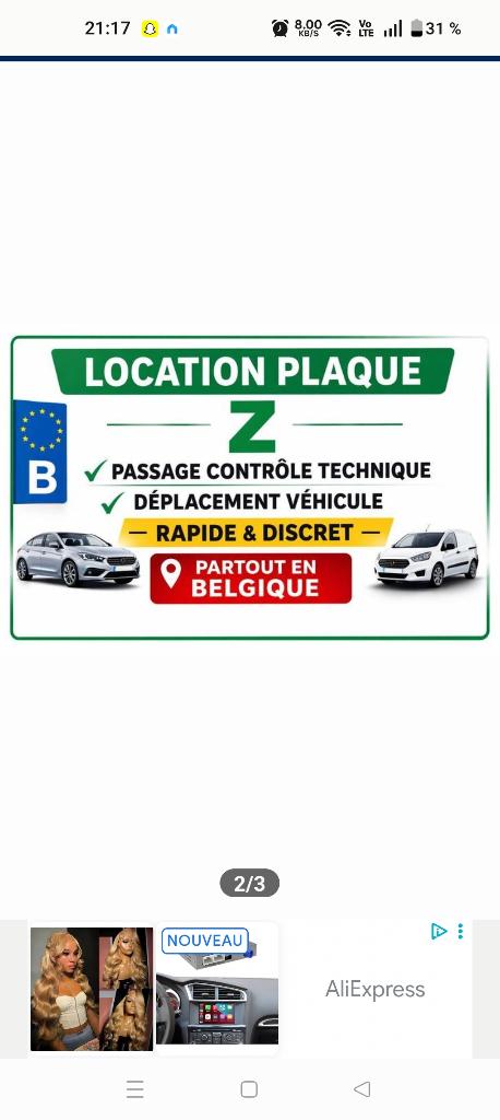 Plaque garage, contrôle technique.