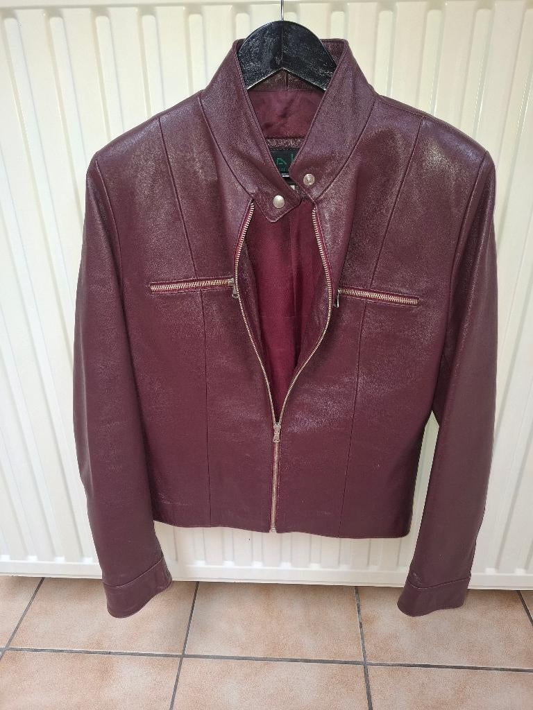 lederen jas, Kleding | Dames, Ophalen, Zo goed als nieuw, Maat 38/40 (M), Overige kleuren