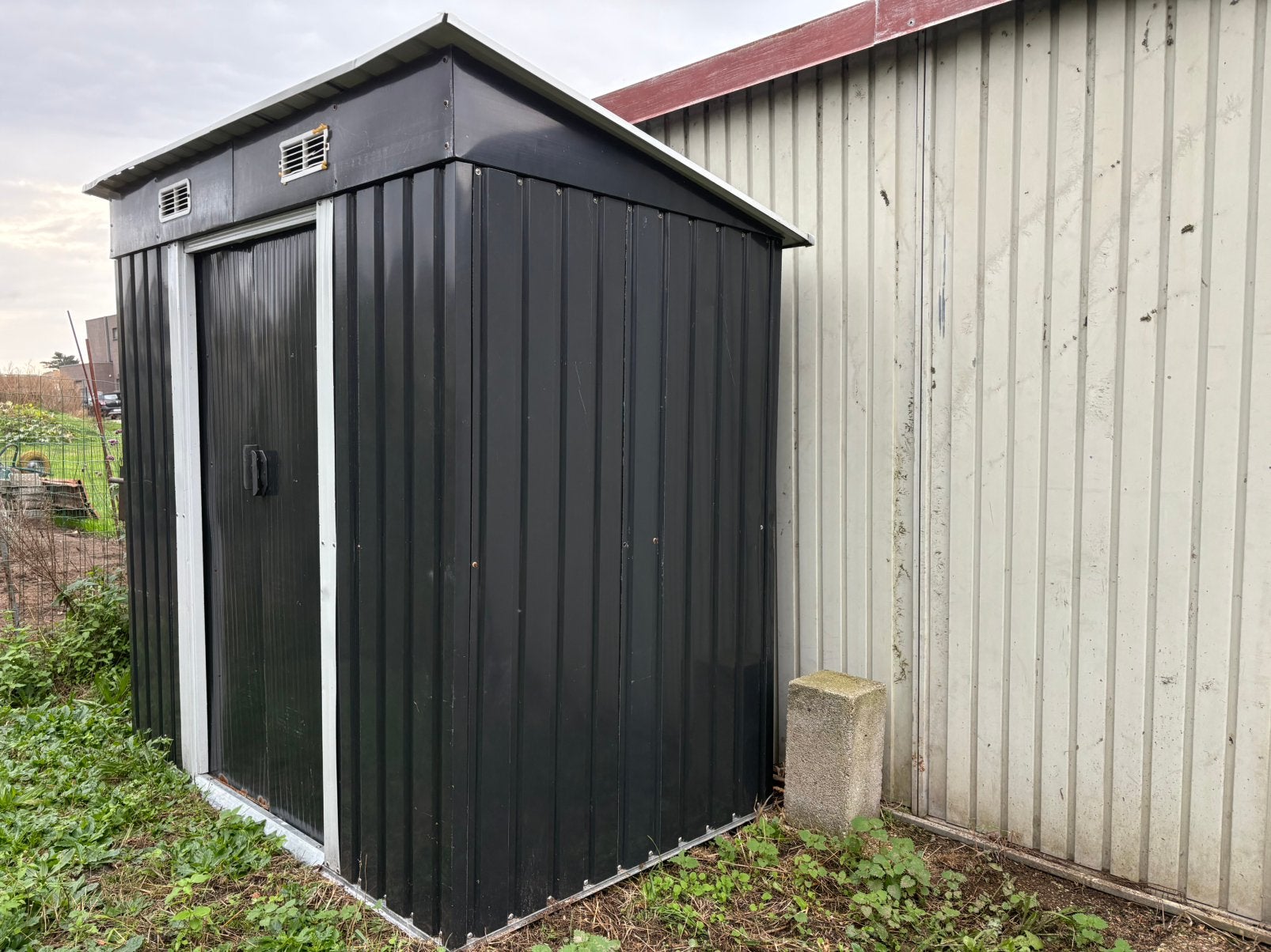 Metalen tuinhuisje, Tuin en Terras, Ophalen, Zo goed als nieuw