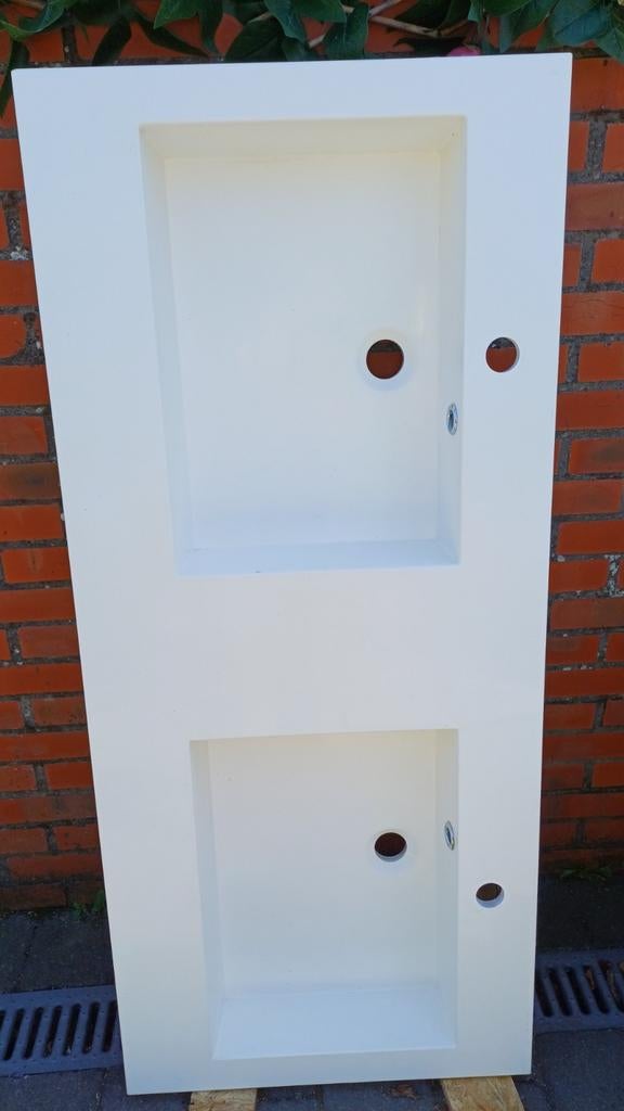 Dubbele lavabo wit 120 cm op 53,5, Huis en Inrichting, Ophalen