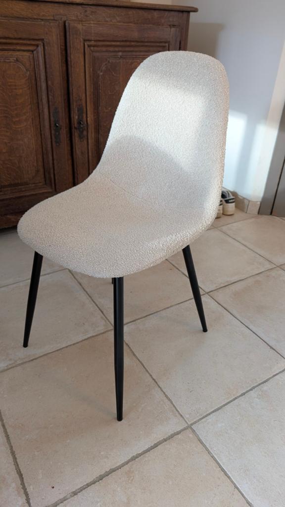 Prachtige set van 6 WEBA design eetkamerstoelen – Luxe Boucl, Huis en Inrichting, Stoelen, Ophalen, Stof