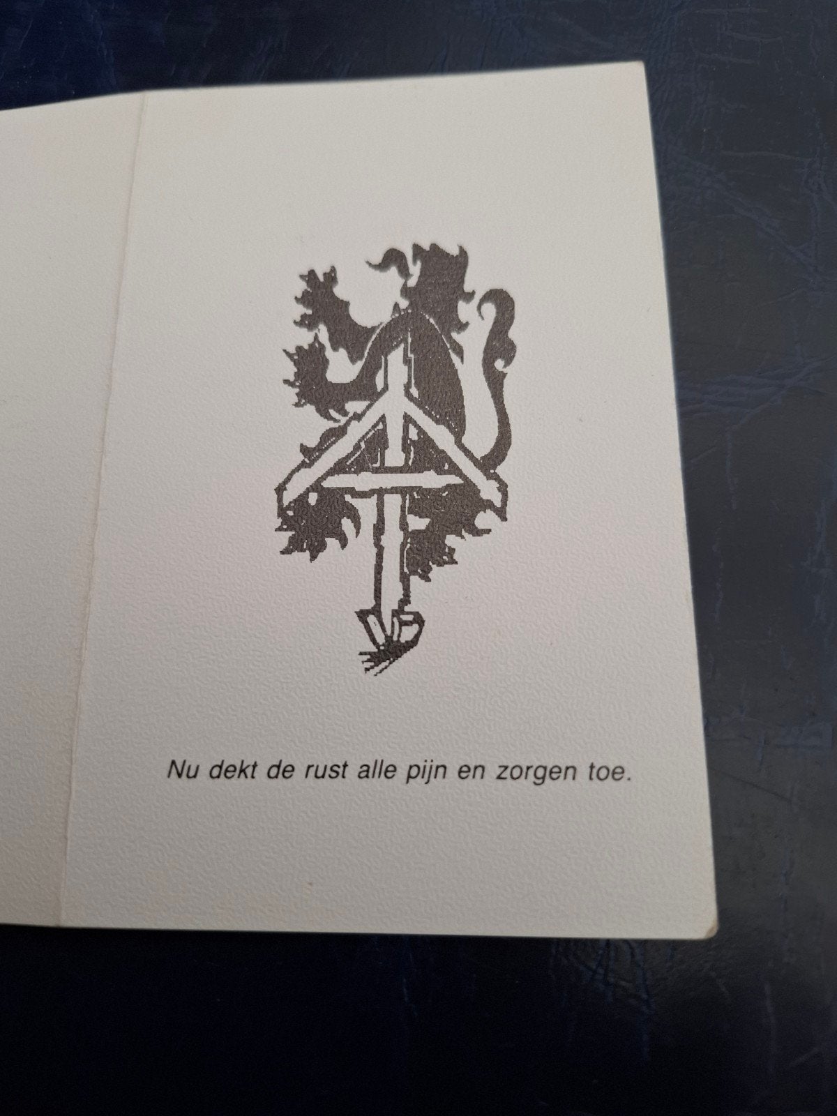bidprentje berkenkruis, Verzamelen, Bidprentjes en Rouwkaarten, Ophalen of Verzenden, Bidprentje
