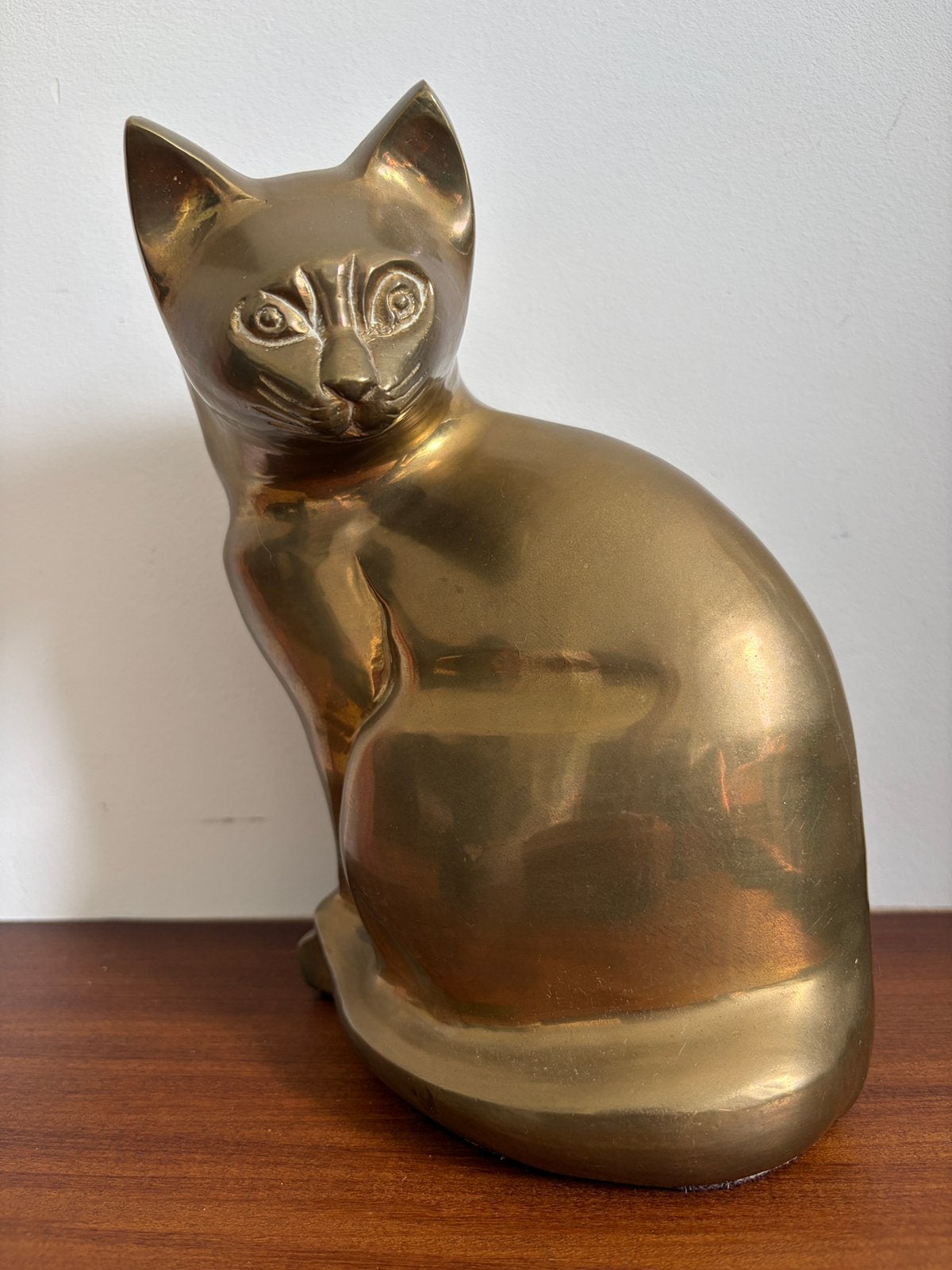 Vintage messing katten beeld, Ophalen of Verzenden, Koper