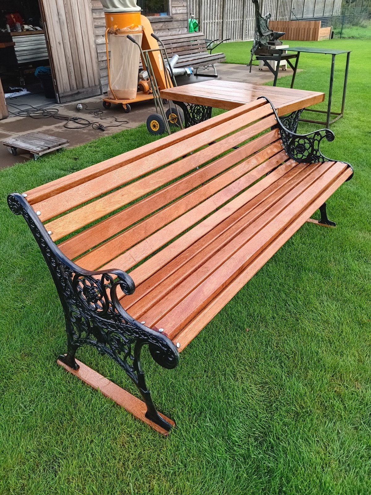 gerestaureerde gietijzeren tuinbank, Jardin & Terrasse, Enlèvement