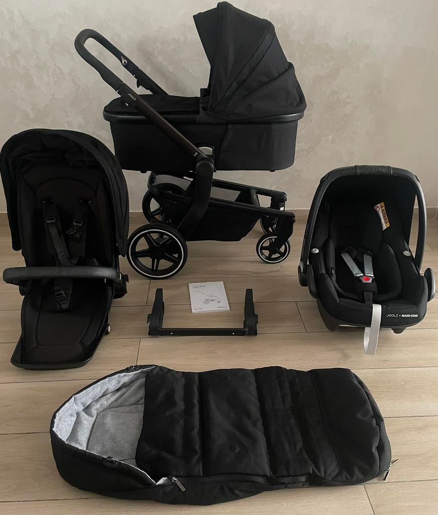 Joolz Hub  brilliant black Kinderwagen 3-in-1 Compleet Set, Babygeluk, Ophalen of Verzenden, Zo goed als nieuw, W