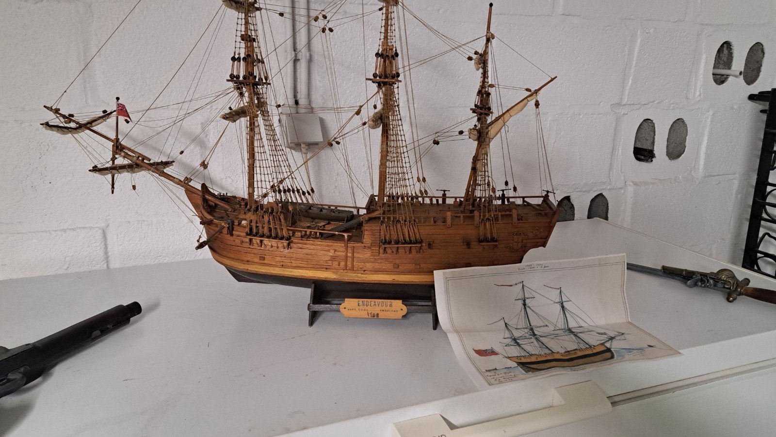 Handgemaakte zeilboot 70cm, Ophalen