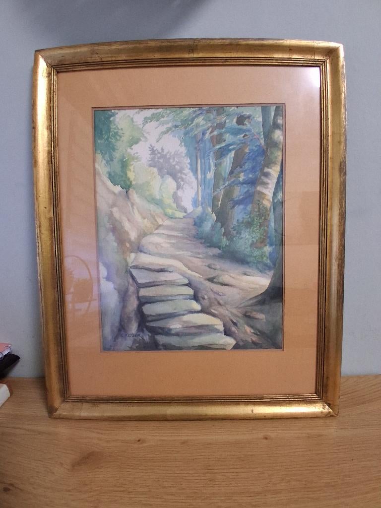 Aquarelle signé Charles keyser, Antiek en Kunst, Ophalen of Verzenden