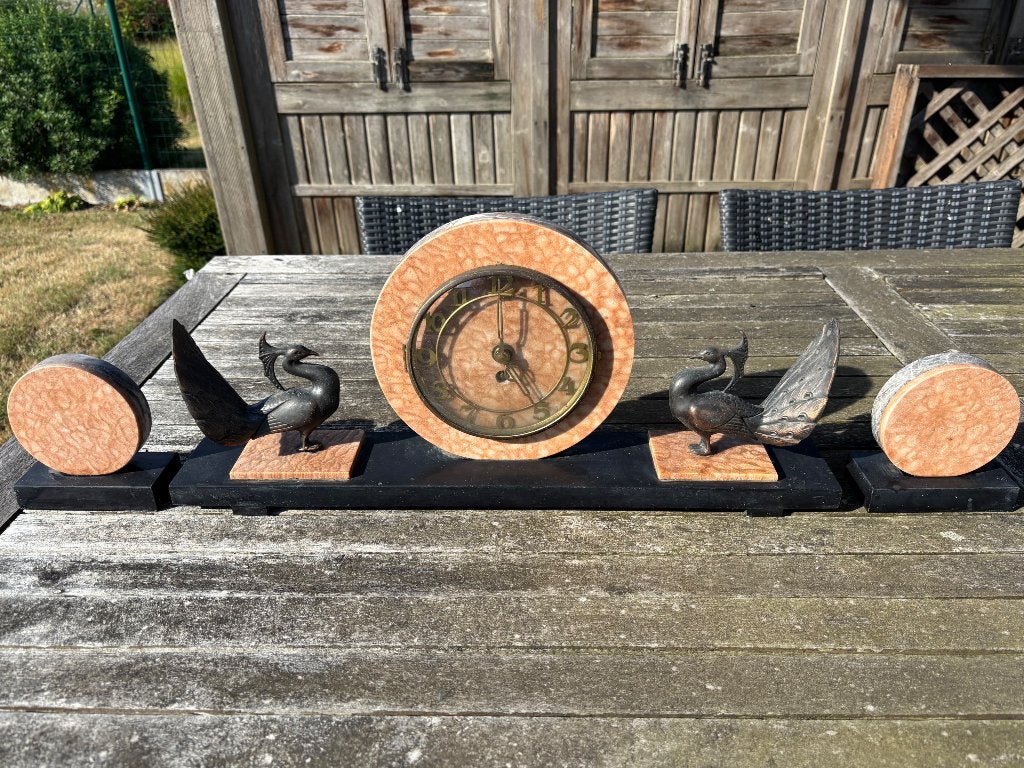 Klok in marmer, Antiek en Kunst, Ophalen of Verzenden