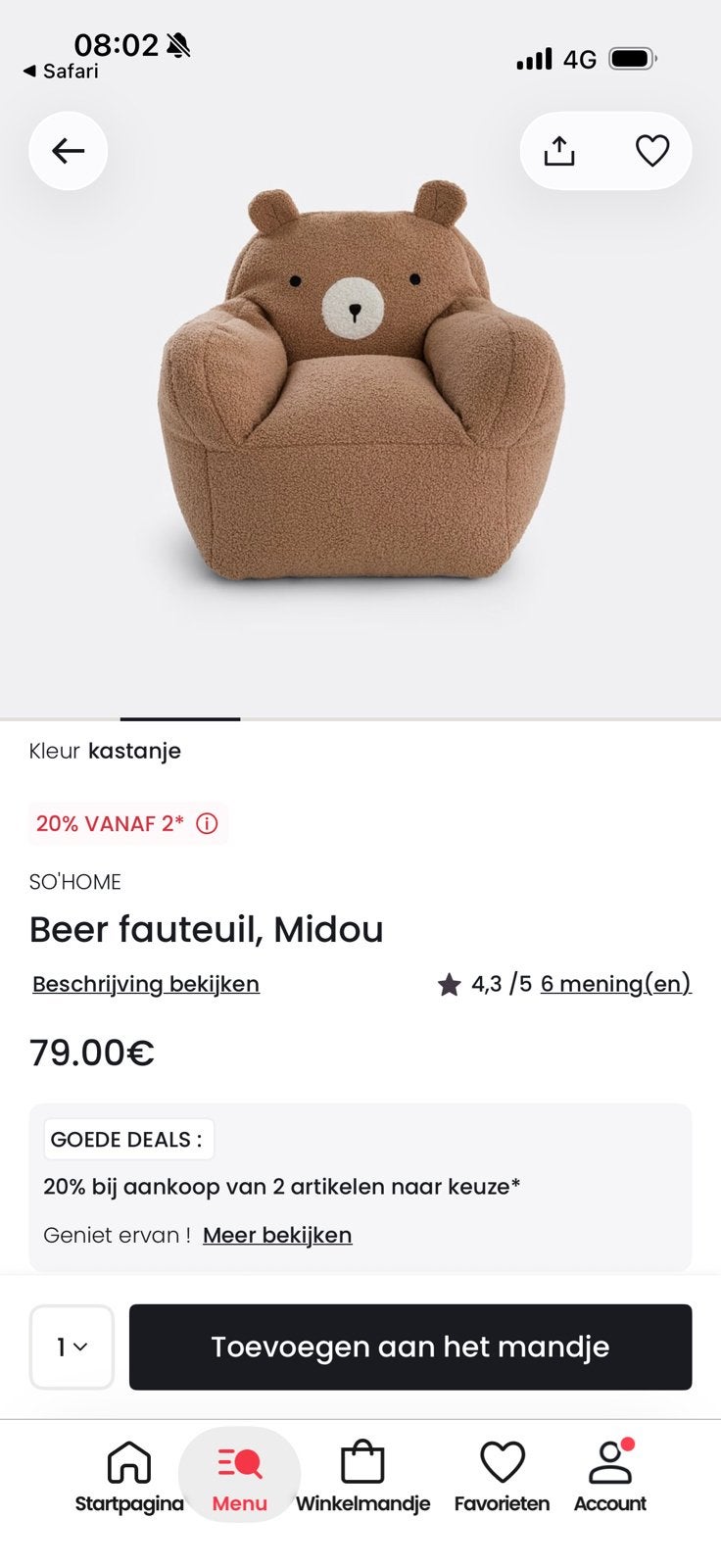 Kinderzeteltje La Redoute, Ophalen of Verzenden, Zo goed als nieuw