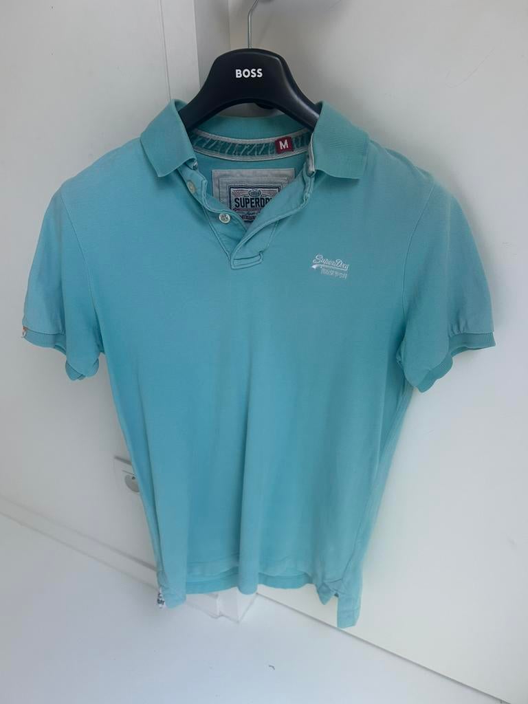 Lichtblauwe polo - Superdry - medium, Enlèvement ou Envoi, Comme neuf, Taille 48/50 (M), Bleu