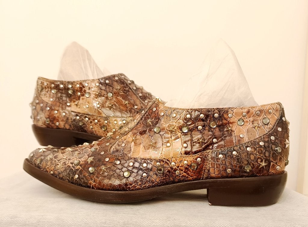 Jimmy Choo x H&M ankle boots. Leather. Size 39 (25.5cm), Beige, Lage of Enkellaarzen, Ophalen of Verzenden, Zo goed als nieuw