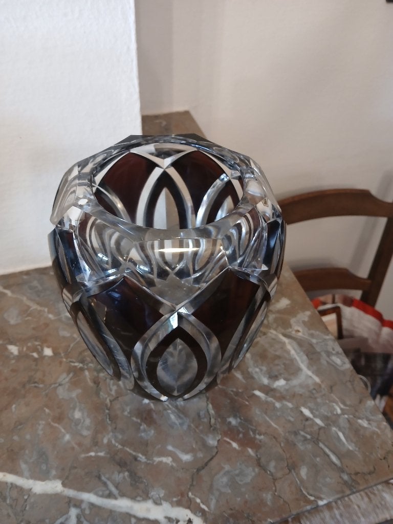 Vase en cristal Val Saint Lambert, Enlèvement ou Envoi