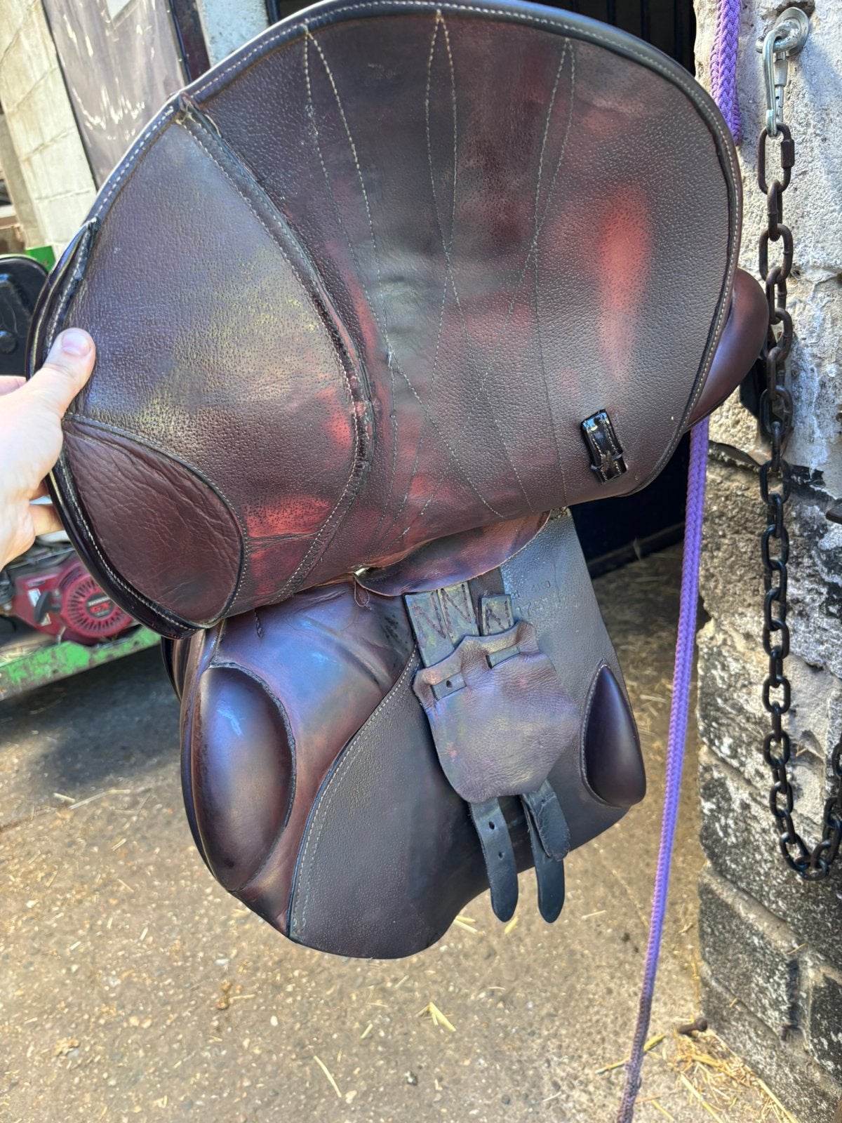 Springzadel te koop, Dieren en Toebehoren, Paarden en Pony's | Zadels, Ophalen, Gebruikt, M (17 inch), Verstelbare boom