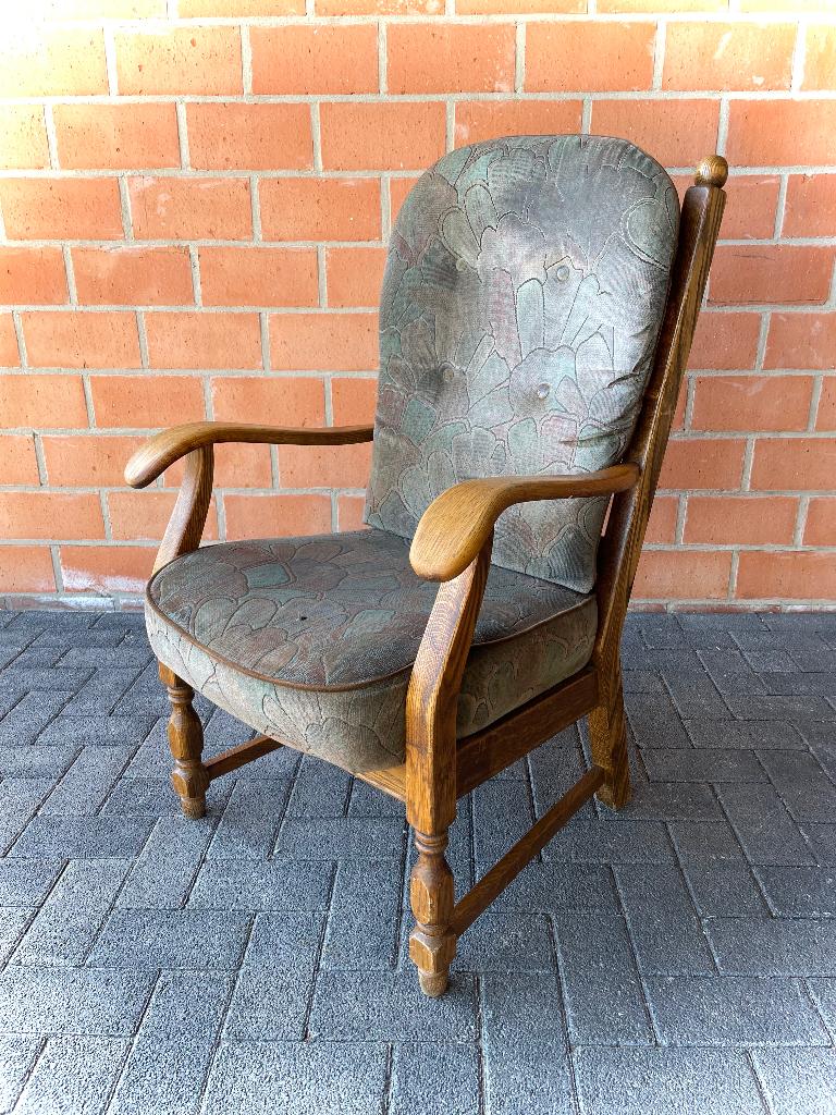 Authentieke vintage zetel / fauteuil, Antiek en Kunst, Ophalen