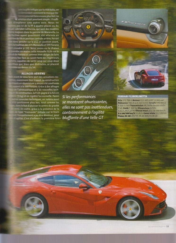 Ferrari F 12 Berlinetta voiture de collection, Verzenden, Gelezen