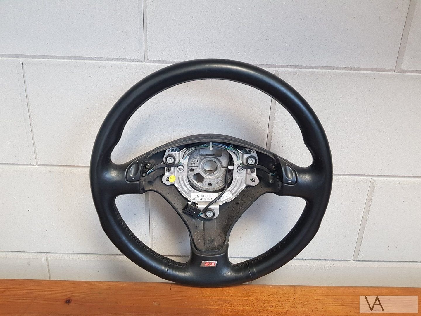 Audi A6 s6 rs6 1996 - 2004 lederen stuur knoppen flippers, Gebruikt, -, -, -