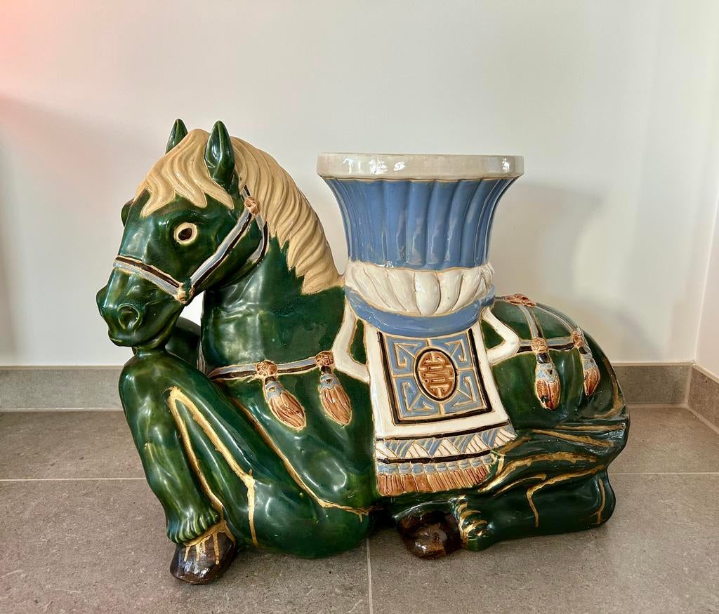 Vintage keramiek paard plantenstaander, Ophalen