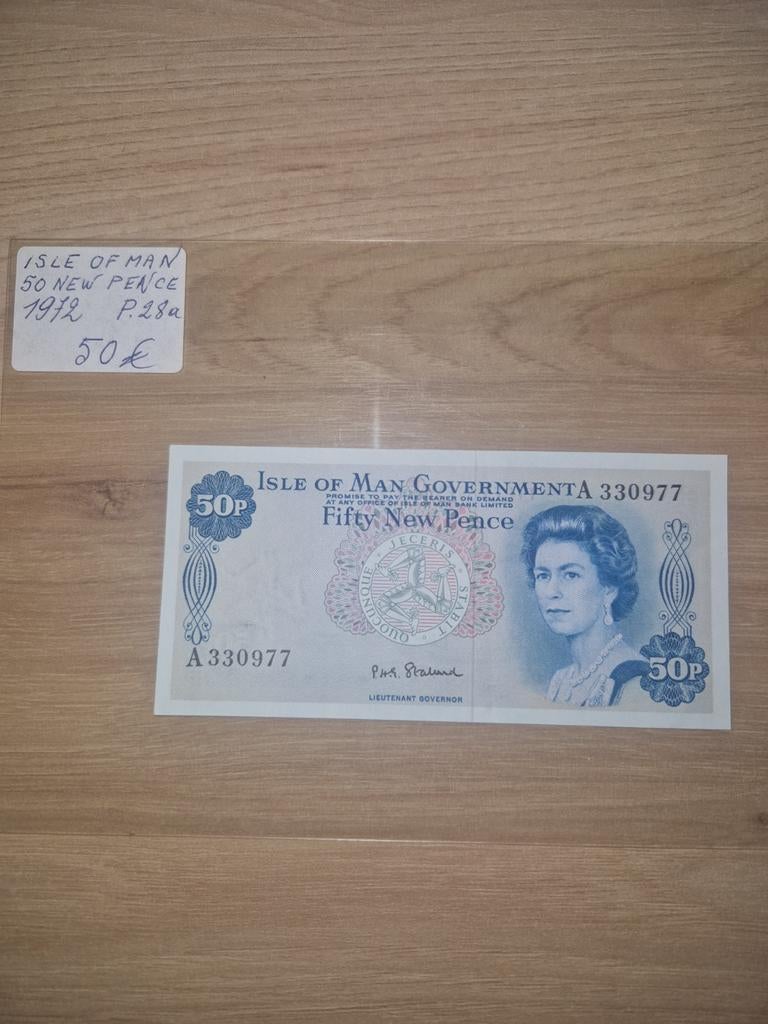 50 new pence 1972 isle of man, Ophalen of Verzenden