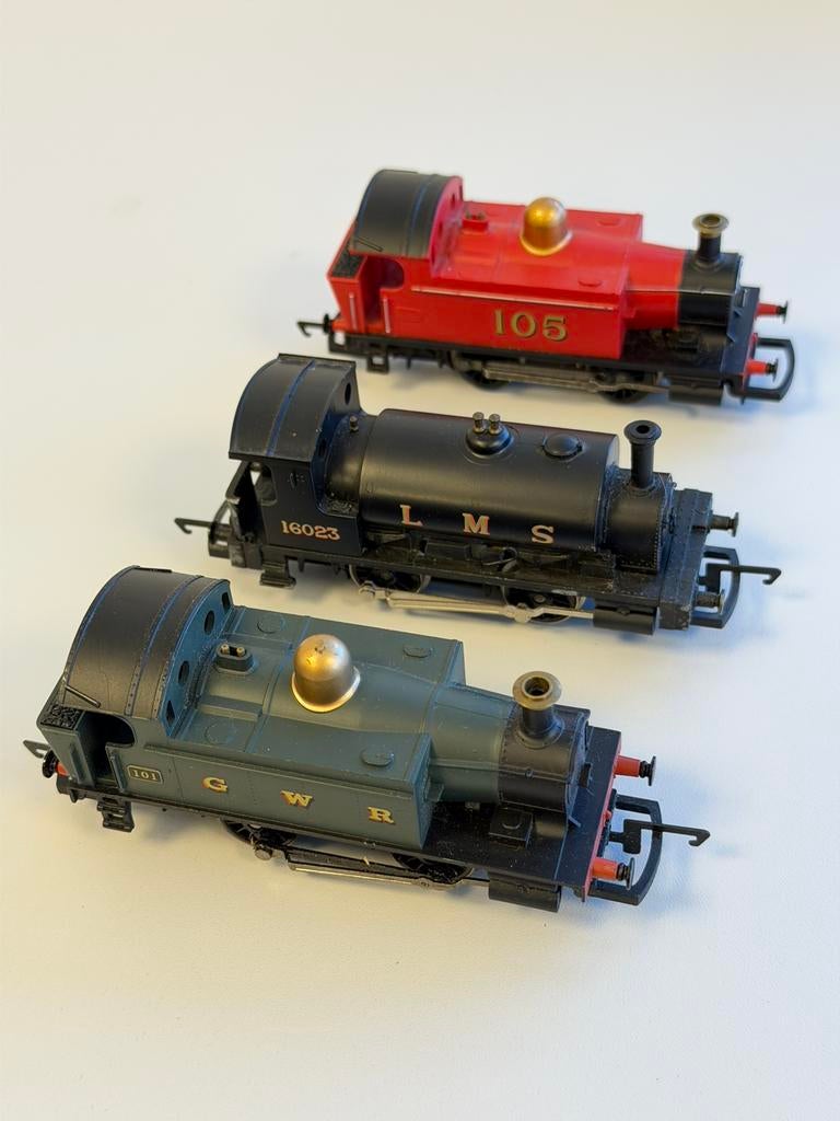 3x Hornby OO Stoomlocomotieven LMS GWR 1/76 loc locomotief, Ophalen of Verzenden, Zo goed als nieuw, Locomotief
