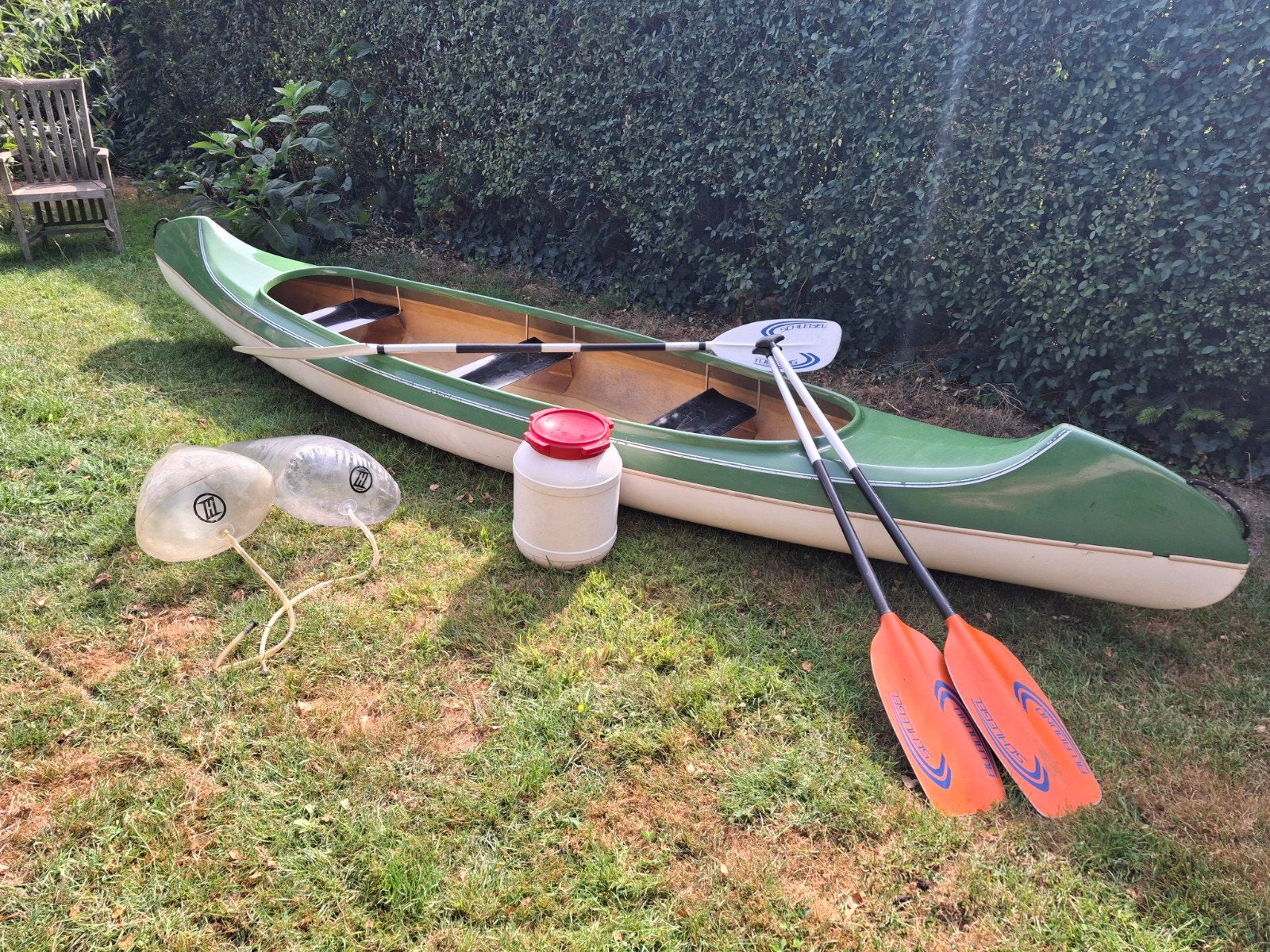 canadese kano, Sports nautiques & Bateaux, Canoës, Enlèvement, Utilisé, Trois personnes ou plus, Avec pagaies