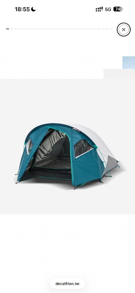 Tente Quechua 3 personnes, Enlèvement, Comme neuf, Jusqu'à 3