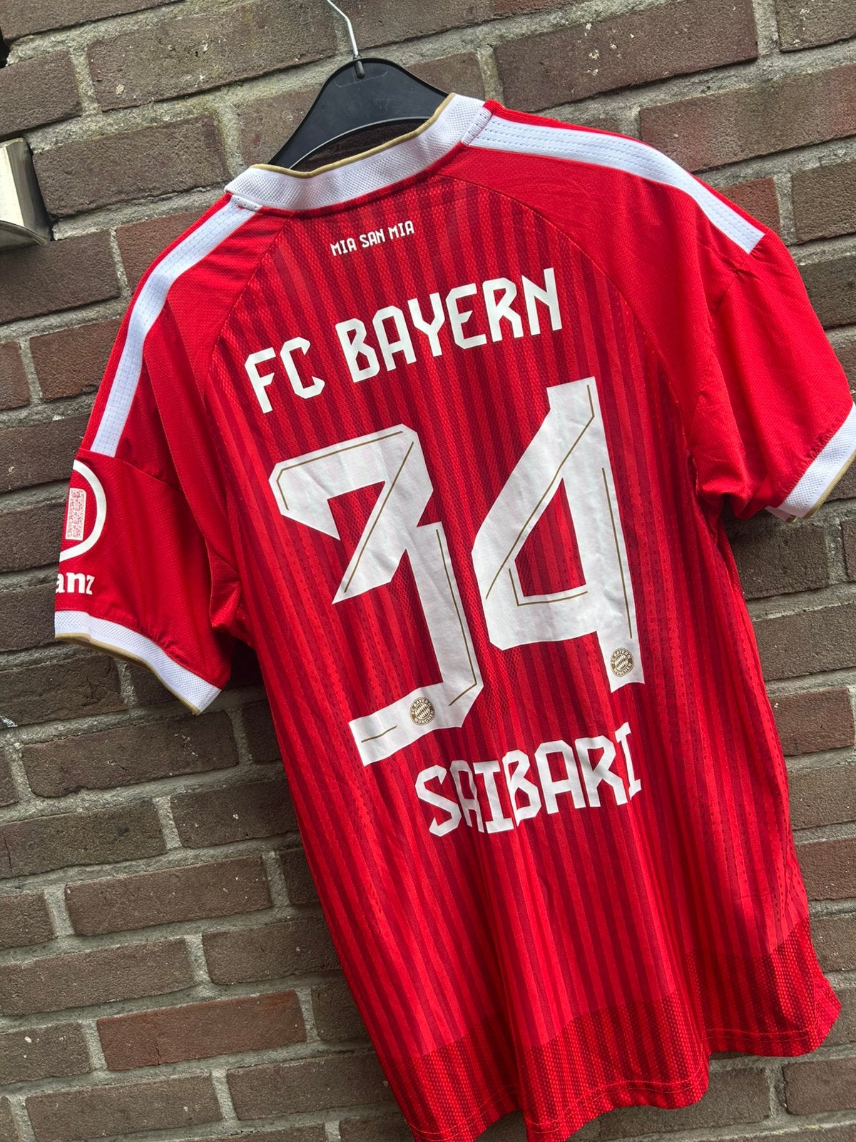 Saibari Bayer Munchen tshirt Maat M, Taille M, Enlèvement ou Envoi, Comme neuf