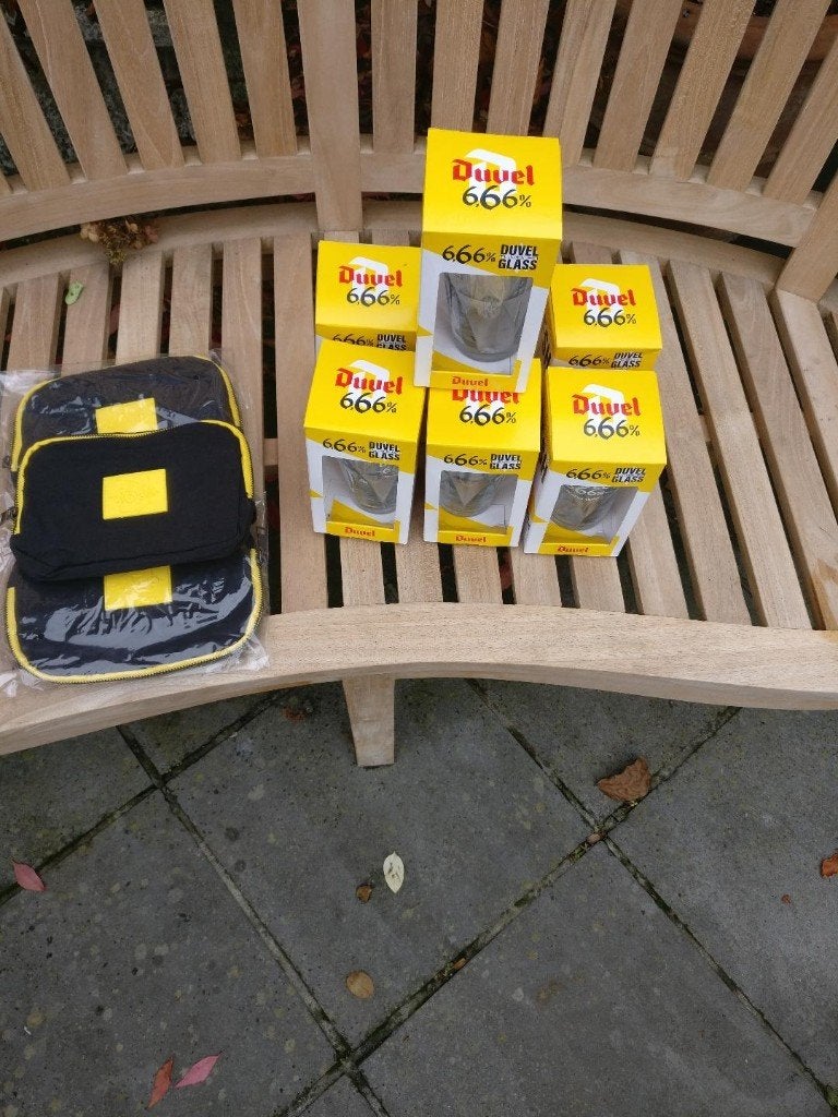 duvel glas 666/fanny pack, Collections, Enlèvement ou Envoi, Neuf, Verre ou Verres, Duvel