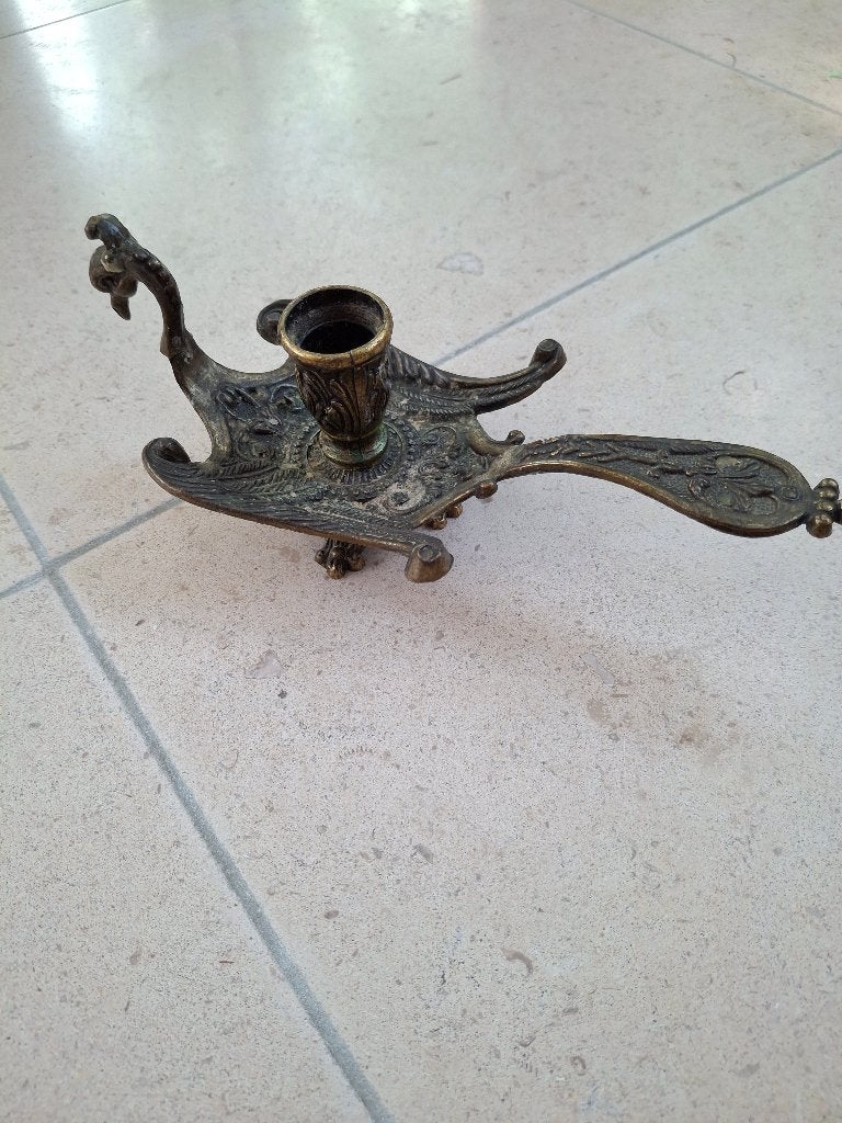 Kandelaar in de vorm van feniks vogel, Antiek en Kunst, Ophalen