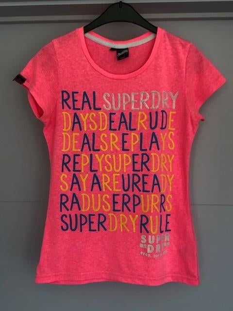 'T shirt XS - S ( Superdry ), Manches courtes, Enlèvement ou Envoi, Superdry, Rose