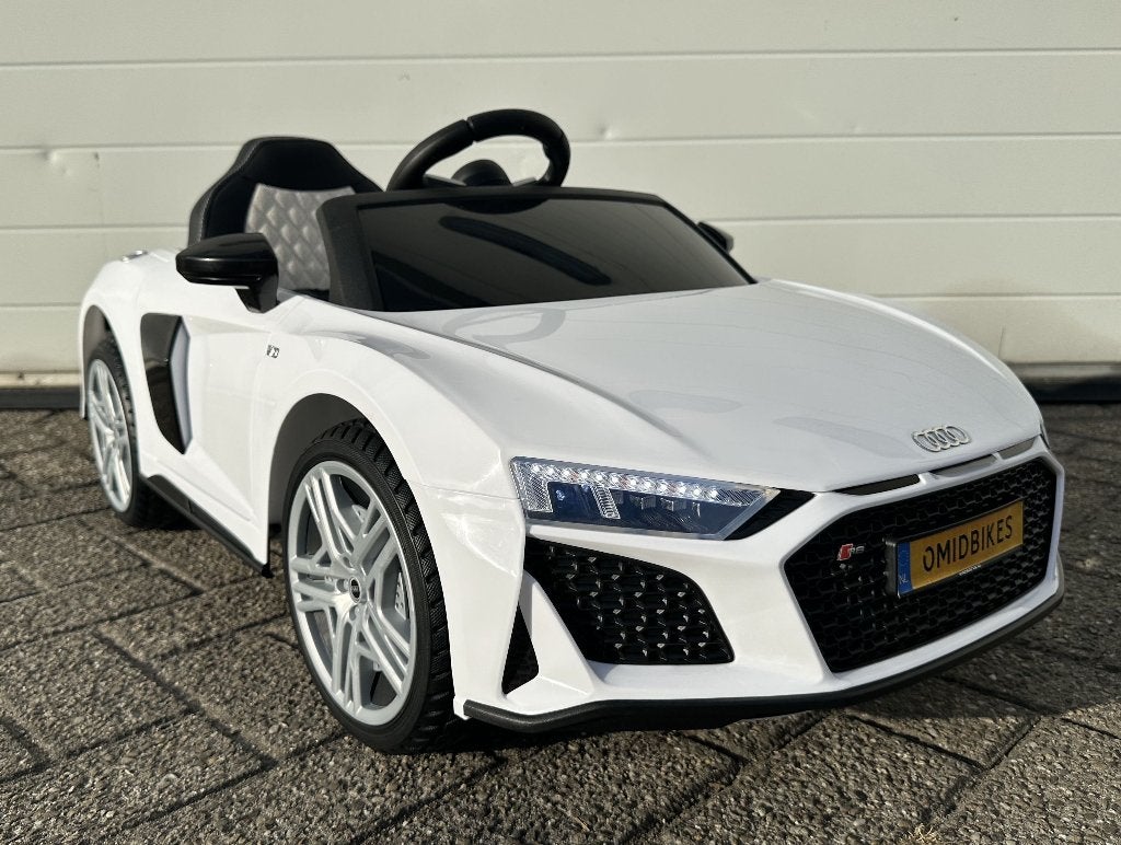 Audi R8 12v wit Afstands. / Bleutooht / Leder en Rubberband, Ophalen of Verzenden, Nieuw