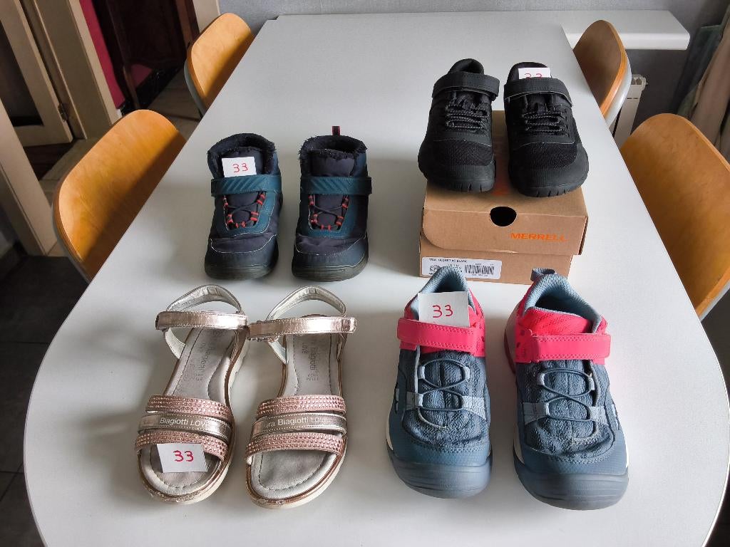 QUECHUA en MERRELL sneakers voor kinderen/PT. 33, Kinderen en Baby's, Gebruikt, Jongen of Meisje, Ophalen of Verzenden, QUECHUA / MERRELL