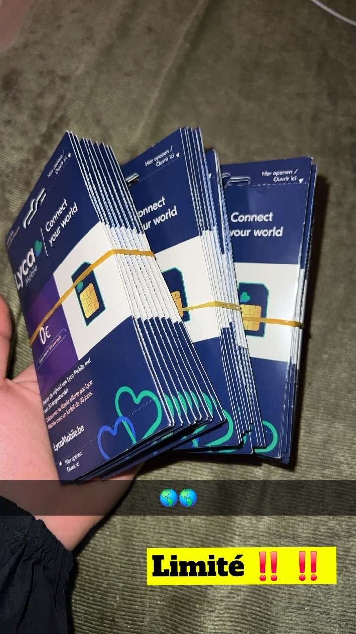 Carte Sim lycamobile déjà enregistré, Enlèvement, Neuf, Autres fournisseurs, Carte Sim